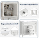 Contemporary White Bathroom Vanity Set With Storage, 36" (HBG74312) - HBG