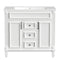 Contemporary White Bathroom Vanity Set With Storage, 36" (HBG74312) - HBG