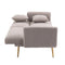 COOLMORE Modern Gray Teddy Velvet Loveseat Sofa With Metal Feet, 64" (97428316) - HBG