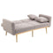 COOLMORE Modern Gray Teddy Velvet Loveseat Sofa With Metal Feet, 64" (97428316) - HBG