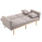 COOLMORE Modern Gray Teddy Velvet Loveseat Sofa With Metal Feet, 64" (97428316) - HBG