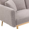 COOLMORE Modern Gray Teddy Velvet Loveseat Sofa With Metal Feet, 64" (97428316) - HBG