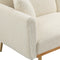 COOLMORE White Teddy Velvet Accent Loveseat Sofa With Metal Feet, 65" (97583614) - HBG