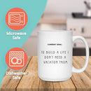 CURRENT GOAL GROWTH MUG - Large White Round BPA-Free Cute Ceramic Coffee Tea Mug With C-Handle, 15OZ Features, Text View