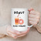 DONUT CHANGE LOVE MUG - Premium Large White Round BPA-Free Cute Ceramic Coffee Tea Mug With C-Handle, Demonstration View