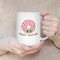 DONUT DISTURB REST MUG - Premium Large White Round BPA-Free Cute Ceramic Coffee Tea Mug With C-Handle, Demonstration View