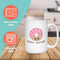 DONUT DISTURB REST MUG - Premium Large White Round BPA-Free Cute Ceramic Coffee Tea Mug With C-Handle, Features, Text View