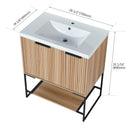 Elegant Freestanding Vanity With Resin Basin Sink, 30" (97513684) - HBG