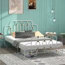 Elegant Full-Size Ola Metal White And Gold Bed Frame (96357184) - HBG