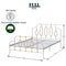 Elegant Full-Size Ola Metal White And Gold Bed Frame (96357184) - HBG