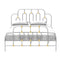 Elegant Full-Size Ola Metal White And Gold Bed Frame (HBG57184) - HBG