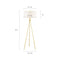 Elegant Modern Pacific Metal Home Tripod Floor Lamp With Glass Shade (96841273) - HBG