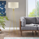 Elegant Modern Pacific Metal Home Tripod Floor Lamp With Glass Shade (96841273) - HBG