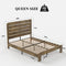 Elegant Queen Size Brown Solid Wood Platform Bed Frame (94713582) - HBG