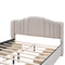 Elegant Queen Wingback Bed Frame With Drawers, Beige (96187531) - HBG