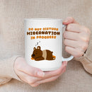 HIBERNATION REST MUG - Premium Large White Round BPA-Free Cute Ceramic Coffee Tea Mug With C-Handle, Demonstration View