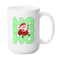 HOHOHO SEASONAL MUG - Premium Large White Round BPA-Free Cute Ceramic Coffee Tea Mug With C-Handle, Side View