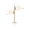 HOLLOWAY Premium Gold Marble Base Table Lamp With White Glass Shade (94261635) - HBG