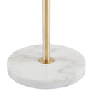 HOLLOWAY Premium Gold Marble Base Table Lamp With White Glass Shade (94261635) - HBG