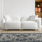Luxury Cozy Teddy White Upholstered Fabric Couch Sofa, 78" (92485713) - HBG