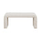 Luxury Cream Boucle Waterfall Bench - Polyester Curved Seat With Smooth Rounded Edges (95381742) - HBG