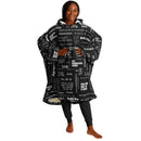 MANIFESTO SLEEP HOODIE - Premium Soft Unisized Polyester Wearable Snug Hoodie Blanket With Plush Hood - HBG