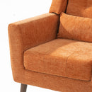 Mid-Century Modern Upholstered Accent Chair, Orange (97485361) - HBG