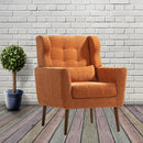 Mid-Century Modern Upholstered Accent Chair, Orange (97485361) - HBG