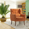 Mid-Century Modern Upholstered Accent Chair, Orange (97485361) - HBG