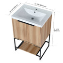 Modern 24" Freestanding Vanity With Durable Resin Sink For Stylish Bathrooms (92538612) - HBG