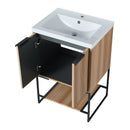 Modern 24" Freestanding Vanity With Durable Resin Sink For Stylish Bathrooms (92538612) - HBG