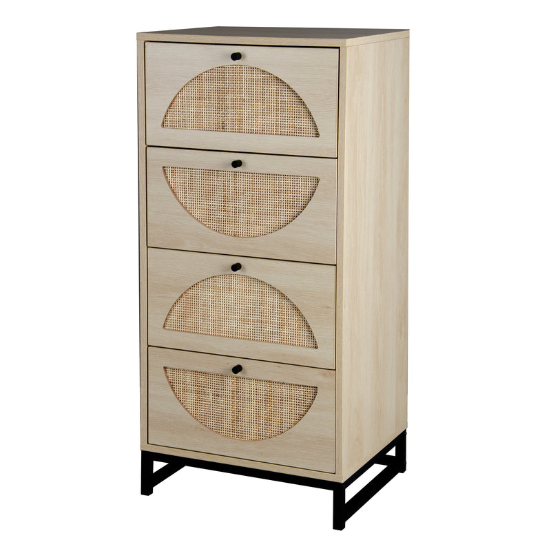 Natural 4-Drawer Rattan Cabinet Set For Home And Office (97314253) - HBG