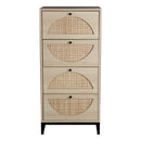 Natural 4-Drawer Rattan Cabinet Set For Home And Office (97314253) - HBG