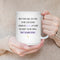 NO EXCUSES GROWTH MUG - Premium Large White Round BPA-Free Cute Ceramic Coffee Tea Mug With C-Handle, Demonstration View