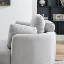 Oversized Gray Teddy Swivel Lounge Chair With Ottoman And Pillows, 39" (97585341) - HBG