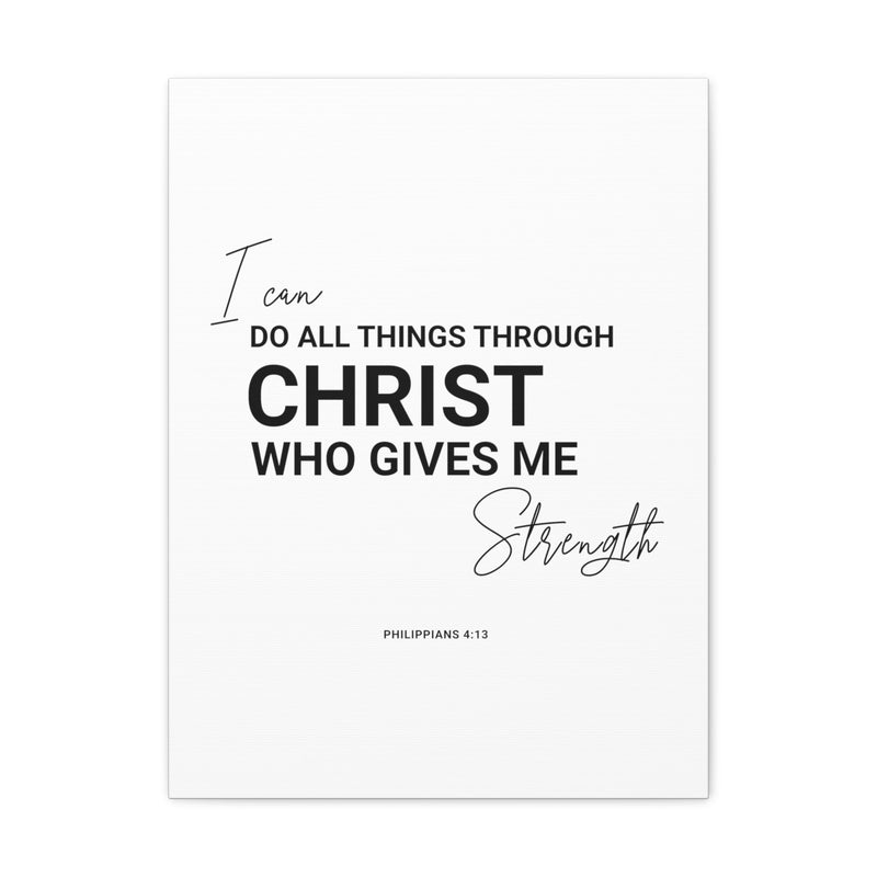 PHILIPPIANS 4 FAITH CANVAS - Premium Large Inpirational Wall Hanging Art Print For Home And Office Front View