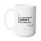 PHILIPPIANS 4:13 FAITH MUG - Premium Large White Round BPA-Free Cute Ceramic Coffee Tea Mug With C-Handle, Side View