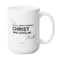 PHILIPPIANS 4:13 FAITH MUG - Premium Large White Round BPA-Free Cute Ceramic Coffee Tea Mug With C-Handle, Side View