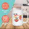 PHO LOVE MUG - Premium Large White Round BPA-Free Cute Ceramic Coffee Tea Mug With C-Handle, Features, Text View