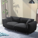 Premium Comfy Bread-Shaped Sofa With 2 Pillows, 87" (91386352) - HBG