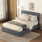 Premium Full Size Upholstered Wooden Bed Frame With Lifting Storage & Tufted Headboard (9571684) - HBG