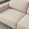 Premium Mid-Century Modern Beige Linen Fabric Loveseat Couch Sofa (93742186) - HBG