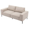 Premium Mid-Century Modern Beige Linen Fabric Loveseat Couch Sofa (93742186) - HBG