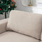 Premium Mid-Century Modern Beige Linen Fabric Loveseat Couch Sofa (93742186) - HBG