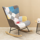 Premium Mid Century Rocking Chair With Wooden Legs (97585361) - HBG