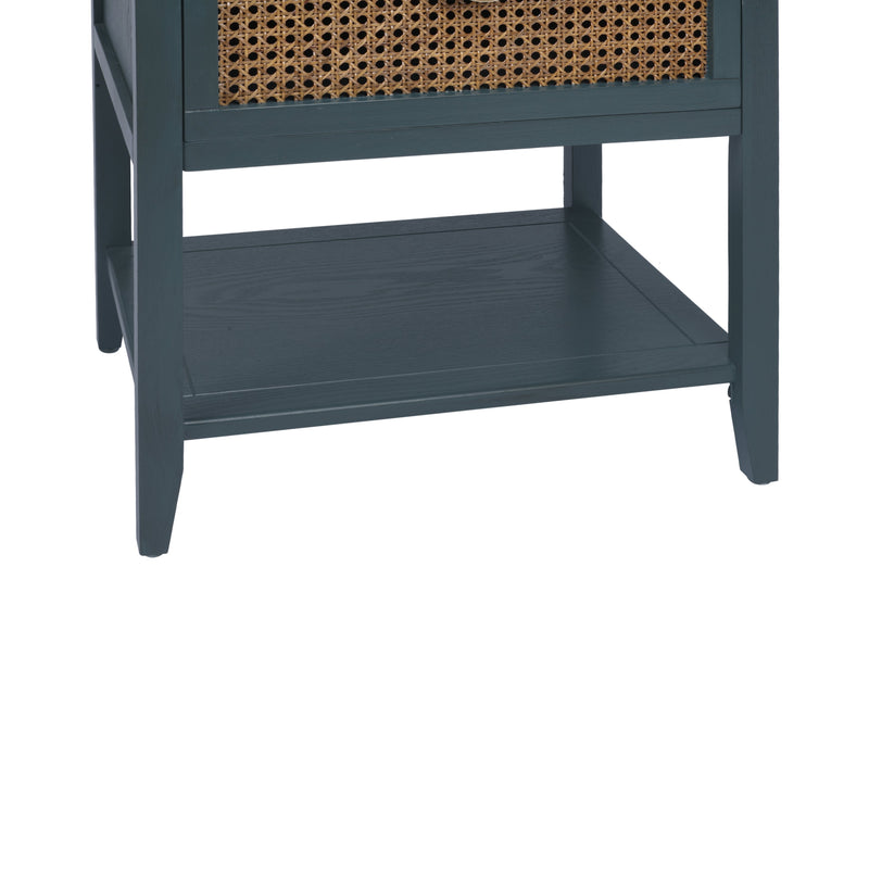 Premium Natural Chic Rattan 2-Drawer Side Table, Green (91638274) - HBG