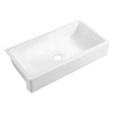 Premium White Single Bowl Fireclay Porcelain Ceramic Farmhouse Kitchen Sink, 37" (95716483) - HBG