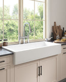 Premium White Single Bowl Fireclay Porcelain Ceramic Farmhouse Kitchen Sink, 37" (95716483) - HBG