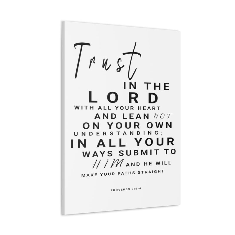 PROVERBS 3 FAITH CANVAS - Premium Big Inpirational Wall Hanging Art Print For Home And Office (4541039) - HBG