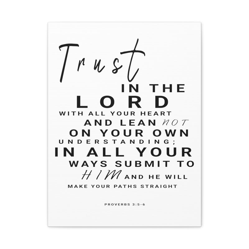 PROVERBS 3 FAITH CANVAS - Premium Big Inpirational Wall Hanging Art Print For Home And Office (4541039) - HBG